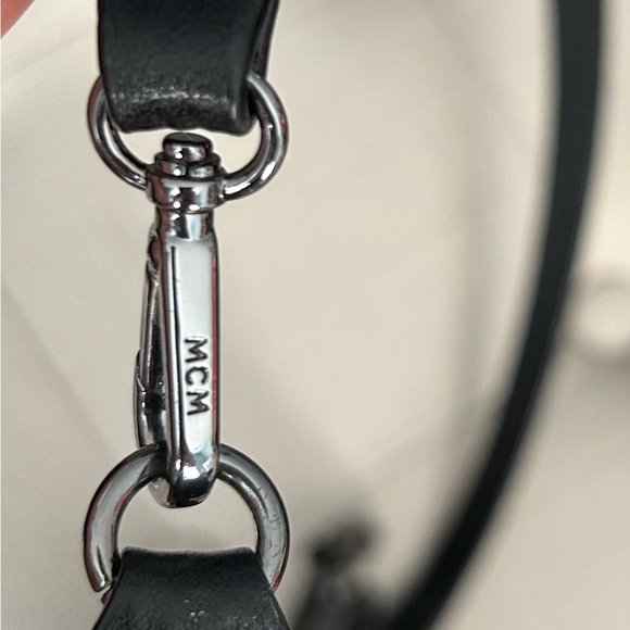 MCM Black Visetos Monogram Pouch Bag - Picture 9 of 9